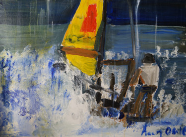 Painting titled "Passage de la barre" by Amaury Prouvost, Original Artwork, Acrylic