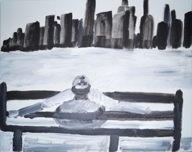 Painting titled "Manhattan" by Amaury Prouvost, Original Artwork, Acrylic
