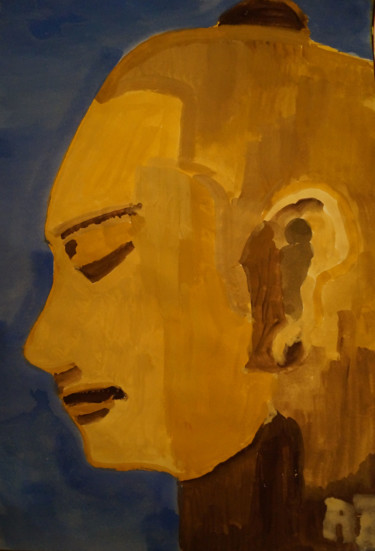 Painting titled "Meditation" by Amaury Prouvost, Original Artwork, Acrylic