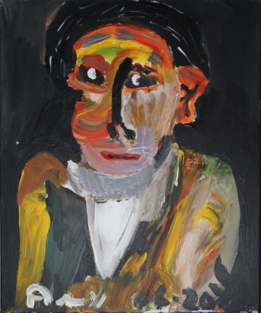Painting titled "Portrait d’après So…" by Amaury Prouvost, Original Artwork, Acrylic
