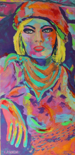 Painting titled "Bonnie" by K.Provent, Original Artwork, Acrylic