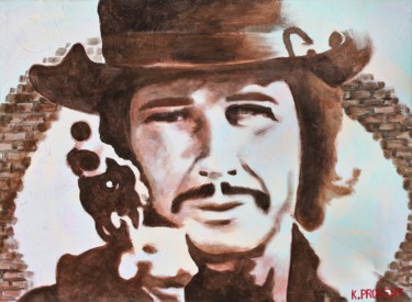 Peinture intitulée "Charles Bronson" par K.Provent, Œuvre d'art originale, Acrylique