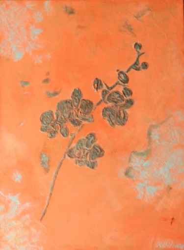 Peinture intitulée "ORCHIDEE" par K.Provent, Œuvre d'art originale, Acrylique