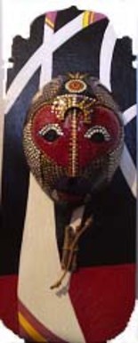 Artesanía titulada "Máscara hecha con c…" por Luisadiaz, Obra de arte original