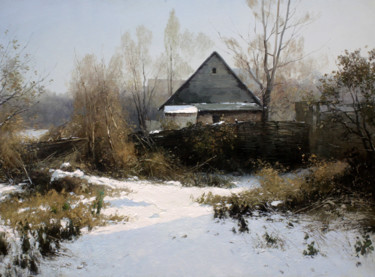 Peinture intitulée "Winter" par Yuri Pryadko, Œuvre d'art originale, Huile