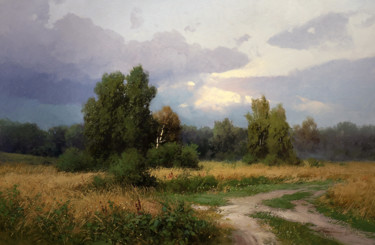Painting titled "Getting dark" by Yuri Pryadko, Original Artwork