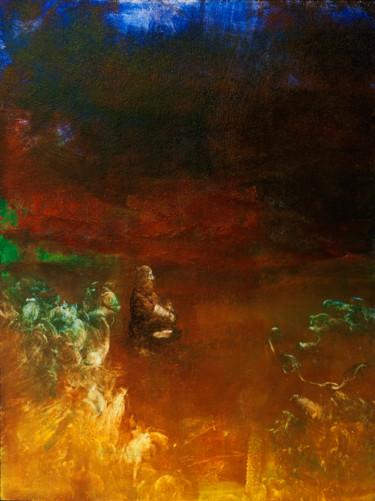 Painting titled "Samadhi" by Przemek Kret, Original Artwork, Oil