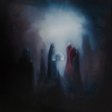 Painting titled "The Gathering" by Przemek Kret, Original Artwork, Oil