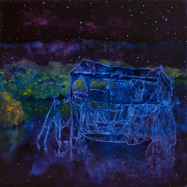 Painting titled "We're all Stardust" by Przemek Kret, Original Artwork, Oil
