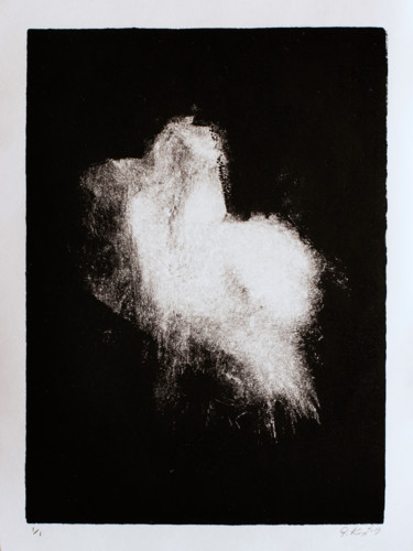 Gravures & estampes intitulée "Ionised Forms" par Przemek Kret, Œuvre d'art originale, Monotype