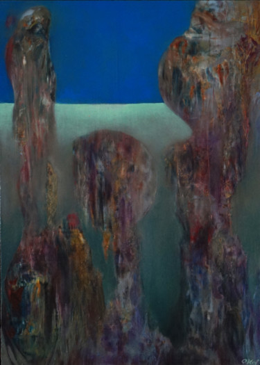 Peinture intitulée "Ascending" par Przemek Kret, Œuvre d'art originale, Huile