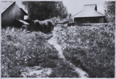 图画 标题为“Outskirts of Paradi…” 由Przemek Kret, 原创艺术品, 木炭