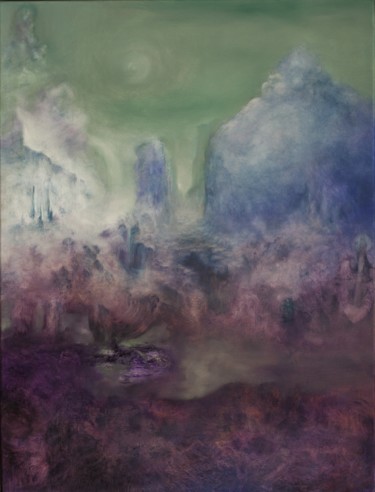 Картина под названием "New Horizon" - Przemek Kret, Подлинное произведение искусства, Масло Установлен на Деревянная рама дл…