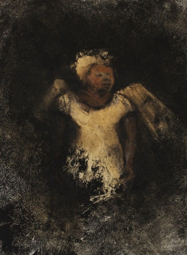 Dessin intitulée "Stray Angel" par Przemek Kret, Œuvre d'art originale, Encre