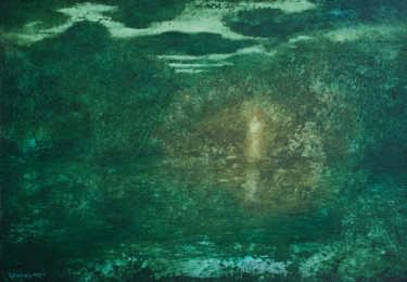 Картина под названием "By Twilight I Trave…" - Przemek Kret, Подлинное произведение искусства, Масло