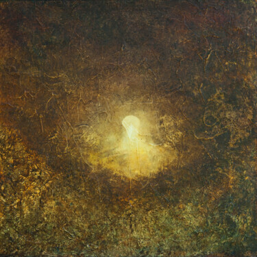 Картина под названием "There Like the Sun…" - Przemek Kret, Подлинное произведение искусства, Масло