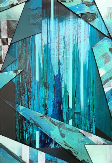 "Broken Glass in Seq…" başlıklı Tablo Przemyslaw Chochol tarafından, Orijinal sanat, Akrilik Ahşap panel üzerine monte edilm…