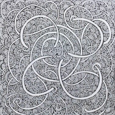 Abstract Design1 Drawing titled "Abstract Design1" by Purushottam Suryakant Agashe, Original Art, Ink Mounted on Cardboard