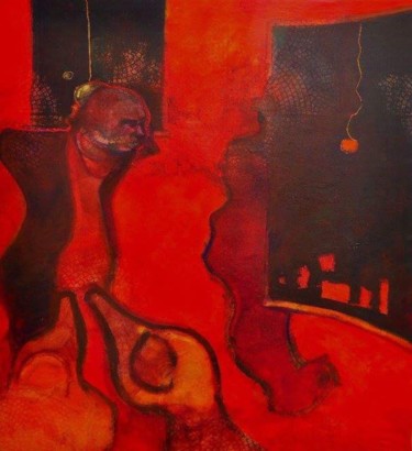 Pintura titulada "De la serie Soliloq…" por Gabriel Galeano, Obra de arte original, Acrílico