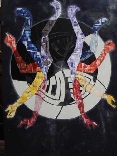 Peinture intitulée "Mandala 5.3.2" par Psm, Œuvre d'art originale, Huile
