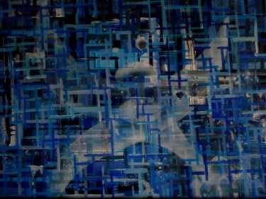 Peinture intitulée "Tétris 2" par Psm, Œuvre d'art originale, Huile