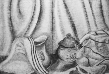 Drawing titled "Teatime.jpg" by Gwyn Akers, Original Artwork, Graphite