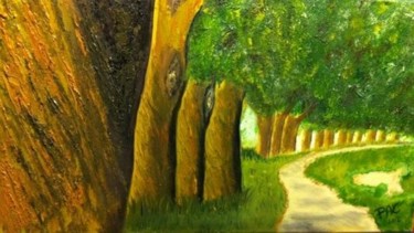 Painting titled "Sunny Lane" by P'Trus, Original Artwork