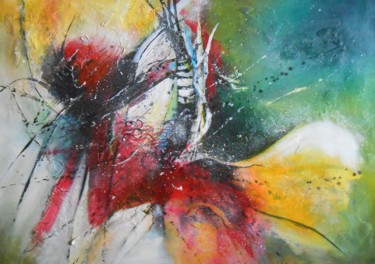 Peinture intitulée "ECLOSION" par Dom., Œuvre d'art originale, Acrylique