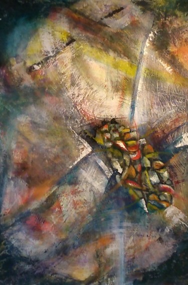 Malerei mit dem Titel "POMME DE PIN" von Dom., Original-Kunstwerk, Acryl