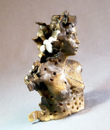 Sculpture titled "TROUBLED" by Puchi, Original Artwork, Ceramics