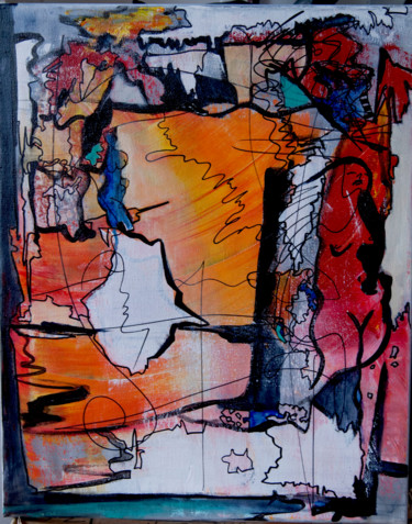 Картина под названием "abstracto.jpg" - Puchi, Подлинное произведение искусства, Акрил