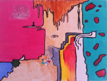 Картина под названием "abstracto-g.jpg" - Puchi, Подлинное произведение искусства, Акрил
