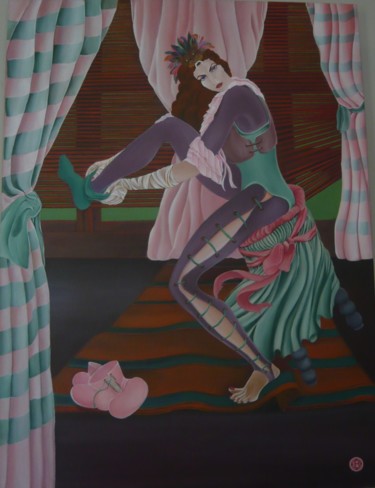 Pintura titulada "the gloves" por Bel Kais, Obra de arte original, Acrílico Montado en Bastidor de camilla de madera