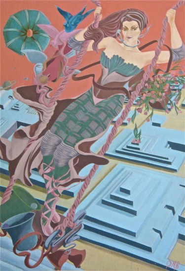 Malerei mit dem Titel "Ballet" von Bel Kais, Original-Kunstwerk, Acryl