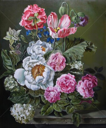 Painting titled "Копия классического…" by Evgeniia Filippova, Original Artwork, Oil Mounted on Wood Stretcher frame
