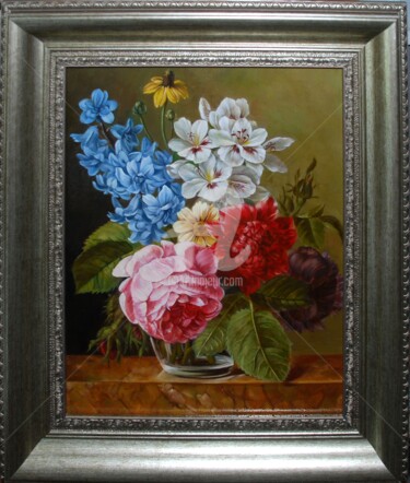 Painting titled "Копия классического…" by Evgeniia Filippova, Original Artwork, Oil Mounted on Wood Stretcher frame