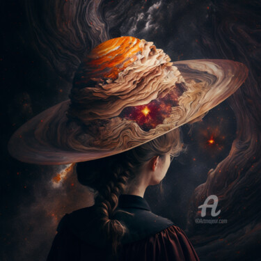 Painting titled "Passion of Space" by Pulchra Family, Original Artwork, Digital Painting