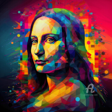 「Mona Lisa」というタイトルの絵画 Pulchra Familyによって, オリジナルのアートワーク, デジタル絵画
