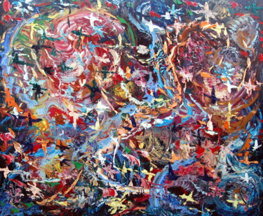 Painting titled "andromeda" by Puliafico, Original Artwork, Oil