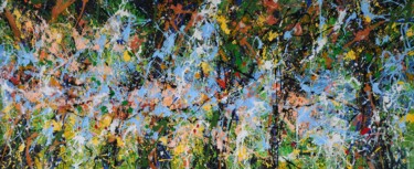 Pittura intitolato "alghe nella corrente" da Puliafico, Opera d'arte originale, Olio