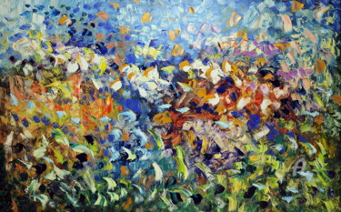 Pittura intitolato "vortici di foglie" da Puliafico, Opera d'arte originale, Olio