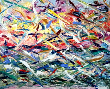 Painting titled "Marea" by Puliafico, Original Artwork, Oil