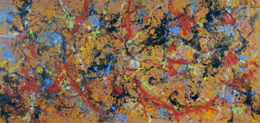 Картина под названием "Magma" - Puliafico, Подлинное произведение искусства, Эмаль