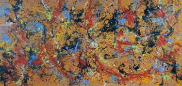 Malerei mit dem Titel "Magma" von Puliafico, Original-Kunstwerk, Emaille