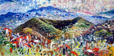Malerei mit dem Titel "Terre Delletna" von Puliafico, Original-Kunstwerk, Öl