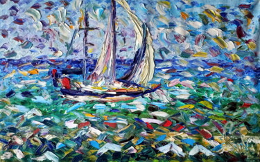 Painting titled "Tramontana" by Puliafico, Original Artwork, Oil