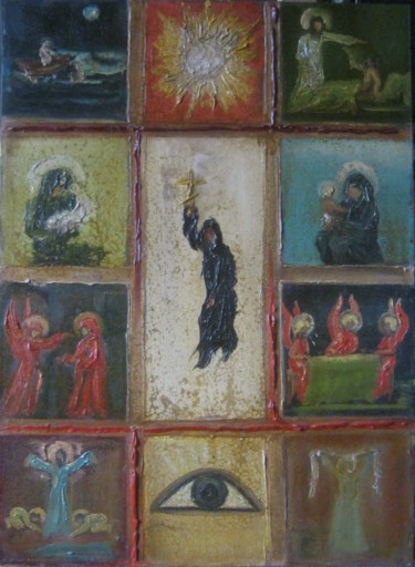 Картина под названием ""И несет свой Крест…" - Сергей Боголюбов, Подлинное произведение искусства, Масло