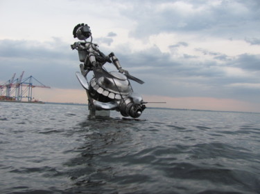 Sculptuur getiteld ""Морская наездница"" door Sergei Bogoliubov, Origineel Kunstwerk, Metalen
