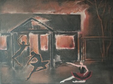 Malerei mit dem Titel ""Горячий свет"" von Sergei Bogoliubov, Original-Kunstwerk, Acryl