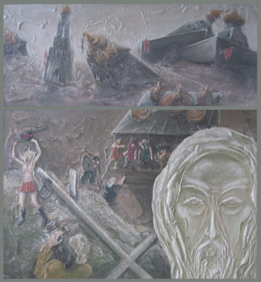 「Победа над верой..(…」というタイトルの絵画 Сергей Боголюбовによって, オリジナルのアートワーク, アクリル